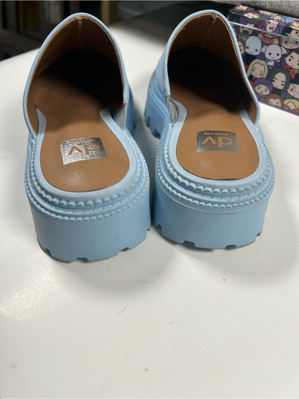 Dolce Vita kamile Pale Blue Lug Sole Mule - Picture 10 of 10